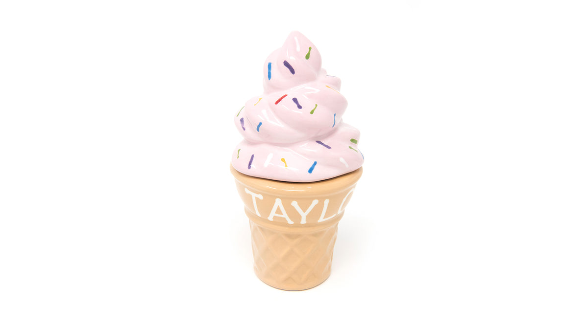 How to Paint Pottery and Ceramics Ice Cream Cone Box with Sprinkles