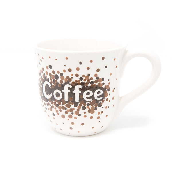Modern Polka Dot Personalized Coffee Mugs