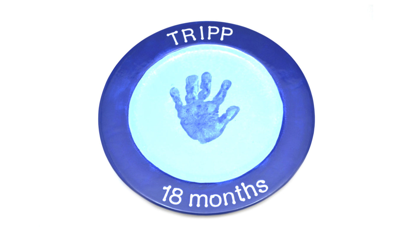 How to Paint Pottery and Ceramics Hand Print on Plate