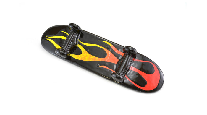 How to Paint Pottery and Ceramics Skateboard with Flames