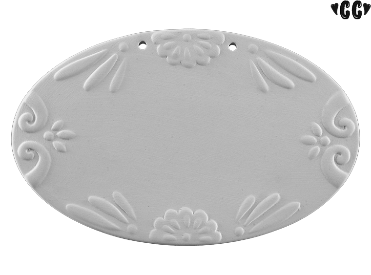 💜 Floral Oval Wall Plaque