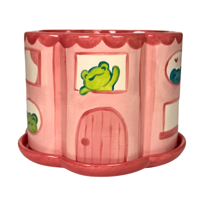 🐸 Scalloped Flower Pot w/ Saucer