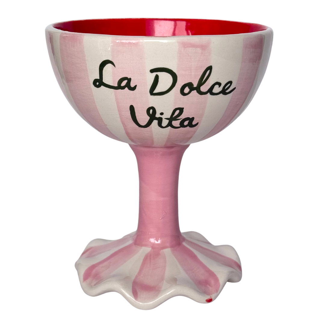 🍋 Elaine Ruffled Foot Wine Glass