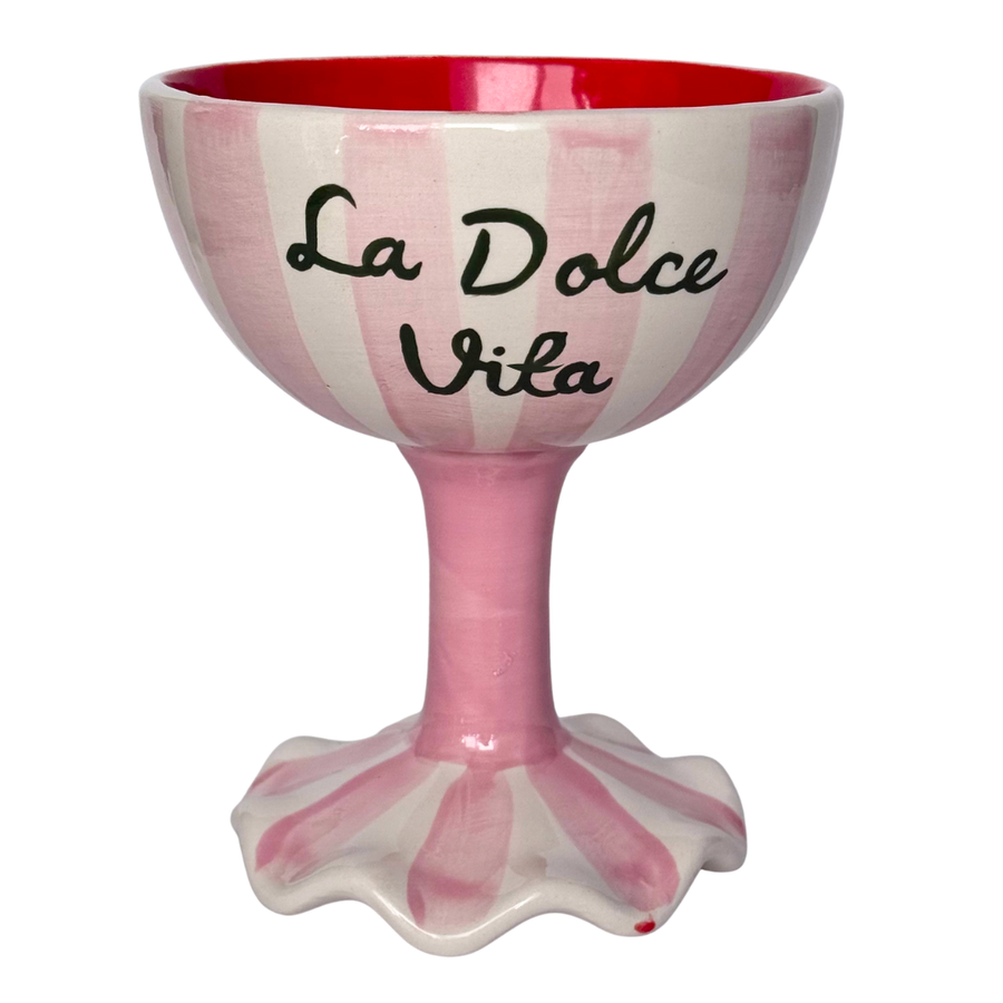 🍋 Elaine Ruffled Foot Wine Glass