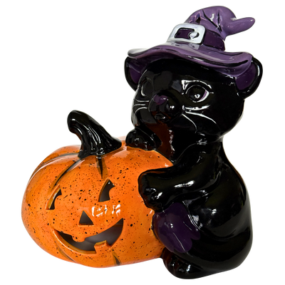 👻 Cat With Jack-O-Lantern