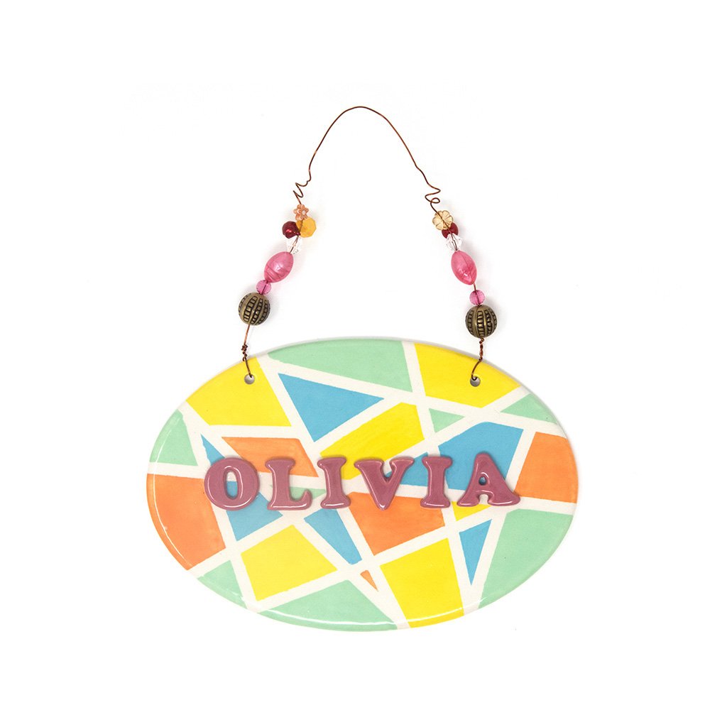 Custom Painted Oval Plaque with Bead Kit