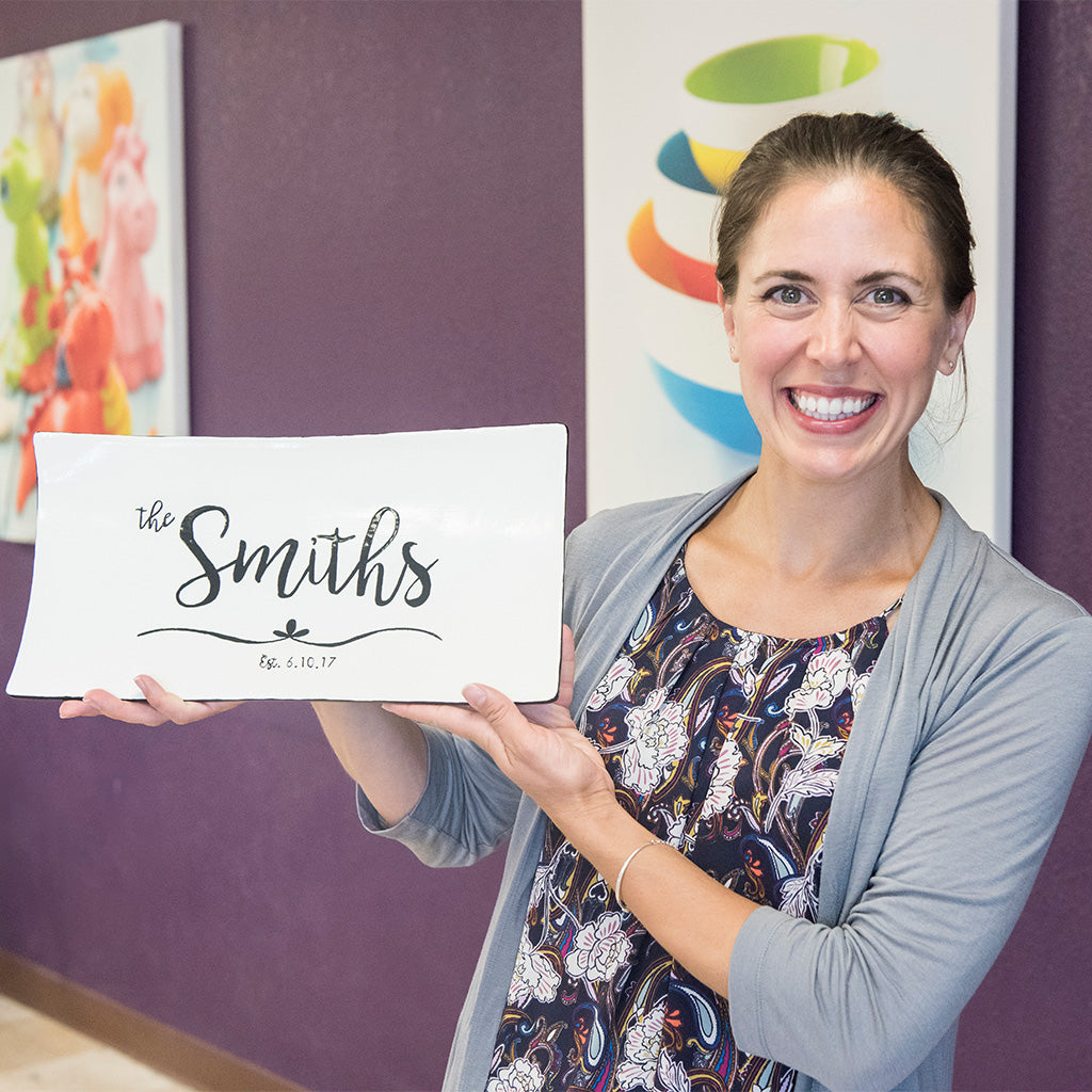 Custom Painted Wedding Platter