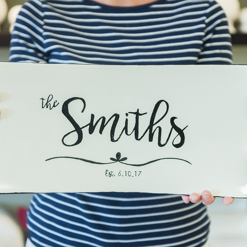 Custom Painted Wedding Platter