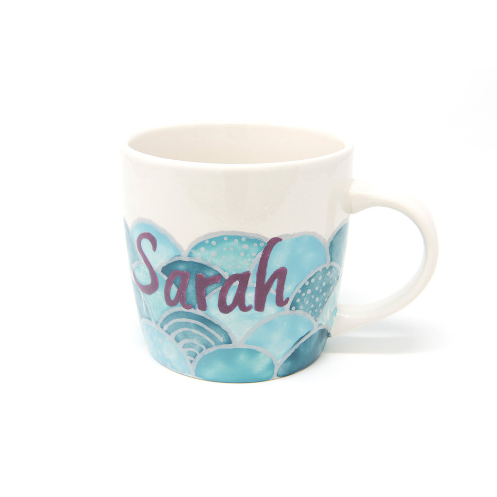Custom Painted Scallop Mug